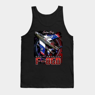 F86D Sabre Dog Vintage Us Air Force Fighter Aircraft Tank Top